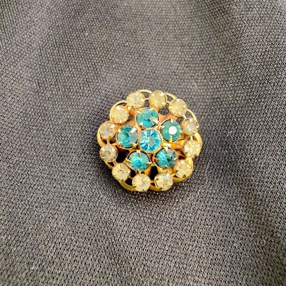 Vintage 1960s Rhinestone Brooch - Picture 2 of 5